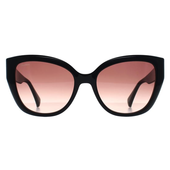 Max Mara Cat Eye Womens Shiny Black Smoke Grey Gradient MM0040 Logo 11 - Image 1