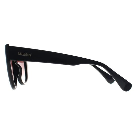 Max Mara Cat Eye Womens Shiny Black Smoke Grey Gradient MM0040 Logo 11 - Image 3