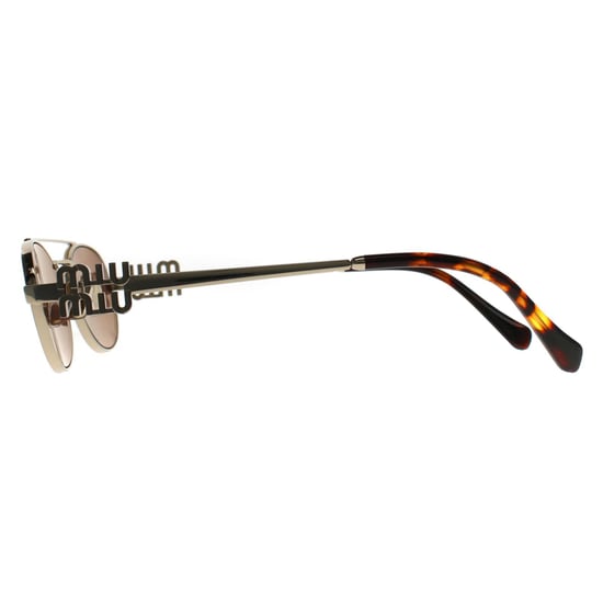 Miu Miu Ovaal Dames Licht Goud Bruin Zilver MU 54ZS - Image 3