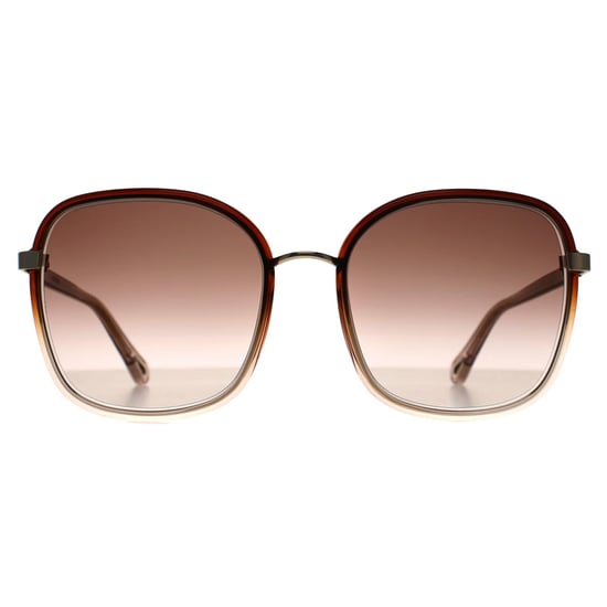 Chloe Square Womens Crystal Brown Lichtroze Bruin Gradiënt met Lichtspiegel CH0031S - Image 1