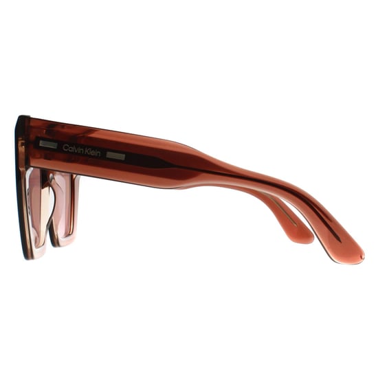 Calvin Klein Vierkant Dames Transparant Donkerbruin Bourgondië CK23502S - Image 3
