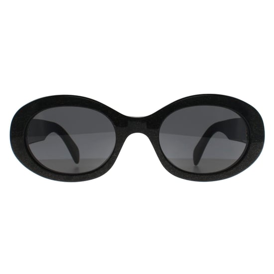 Celine Ovale Dames Fonkelend Zwart met Goudgrijs CL40194U Triomphe - Image 1