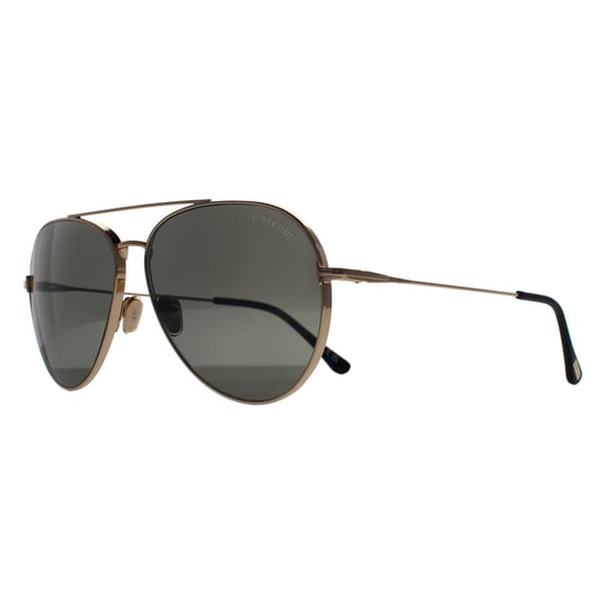 Tom Ford Aviator Unisex Glimmend Roségoud Rookgrijs Dashel FT0996 - Image 2