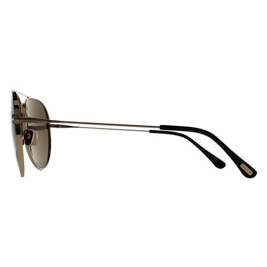 Tom Ford Aviator Unisex Glimmend Roségoud Rookgrijs Dashel FT0996 - Image 3
