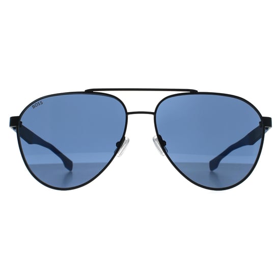 Hugo Boss Aviator Heren Mat Zwart Blauw BOSS 1485/S - Image 1