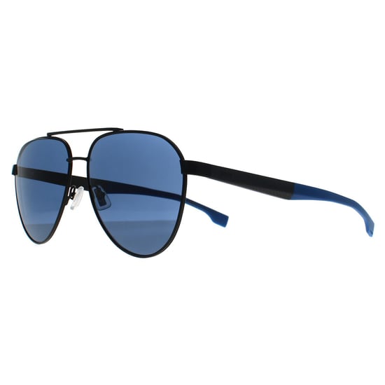 Hugo Boss Aviator Heren Mat Zwart Blauw BOSS 1485/S - Image 2