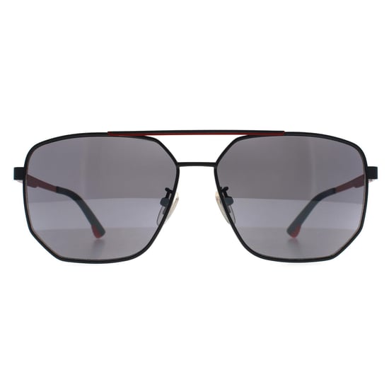 Police Aviator Heren Semi Mat Grijs Rook Spiegel SPLB36 Synth 1 - Image 1