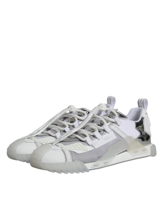 Dolce & Gabbana Witte Zilveren Lage NS1 Sneakers Schoenen - Image 4