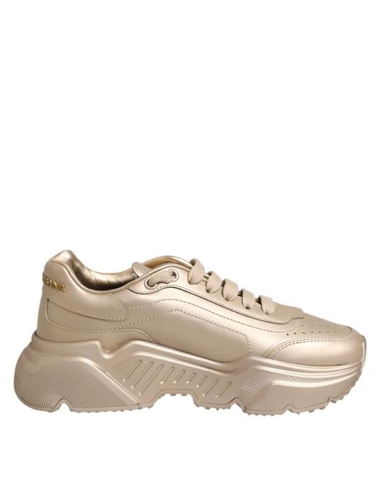 Dolce & Gabbana Gouden Leren Daymaster Dames Sneakerschoenen - Image 2