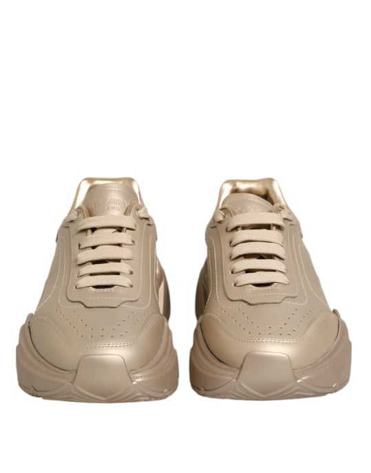 Dolce & Gabbana Gouden Leren Daymaster Dames Sneakerschoenen - Image 3