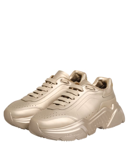 Dolce & Gabbana Gouden Leren Daymaster Dames Sneakerschoenen - Image 5
