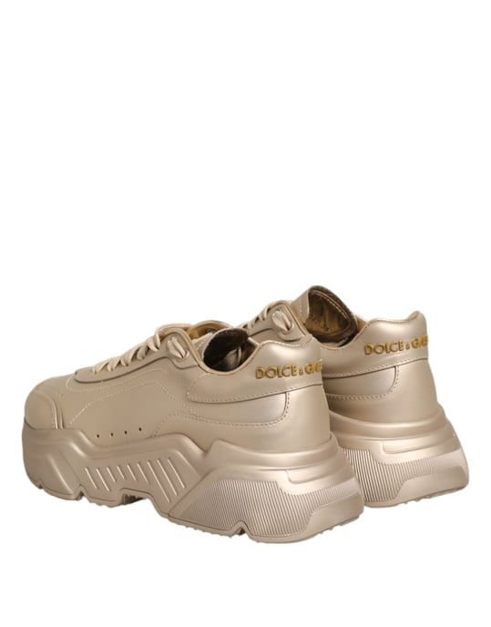 Dolce & Gabbana Gouden Leren Daymaster Dames Sneakerschoenen - Image 6