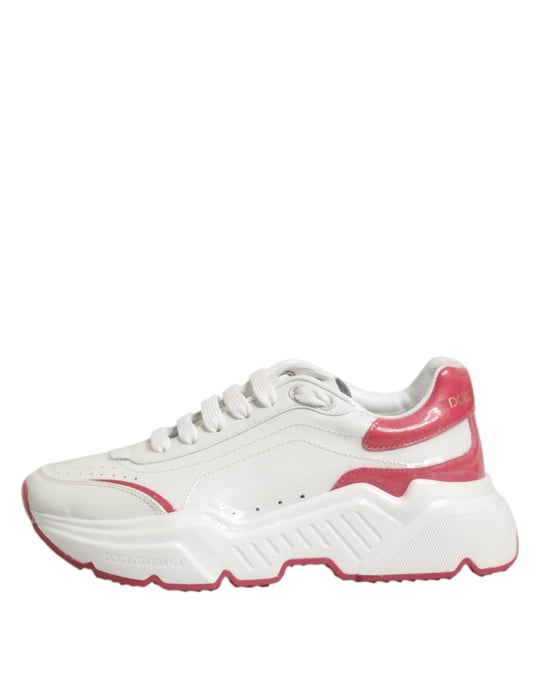 Dolce & Gabbana Witte Roze Daymaster Lage Sneakers Schoenen - Image 6