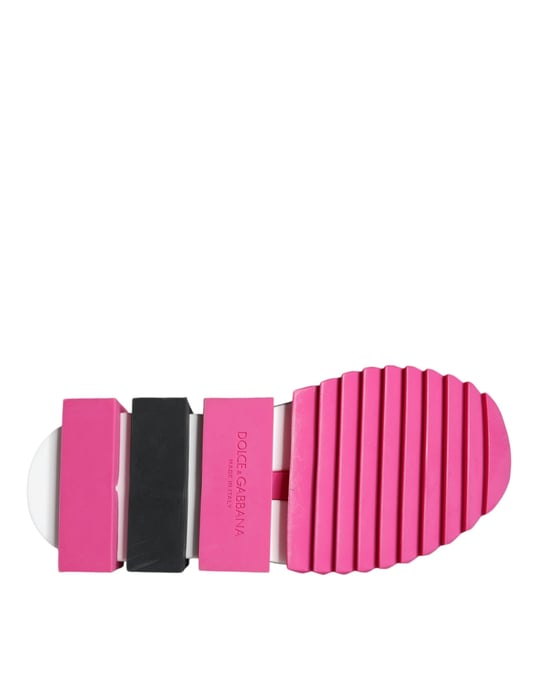 Dolce & Gabbana Roze Sorrento Kristallen Lage Sneakers Schoenen - Image 6