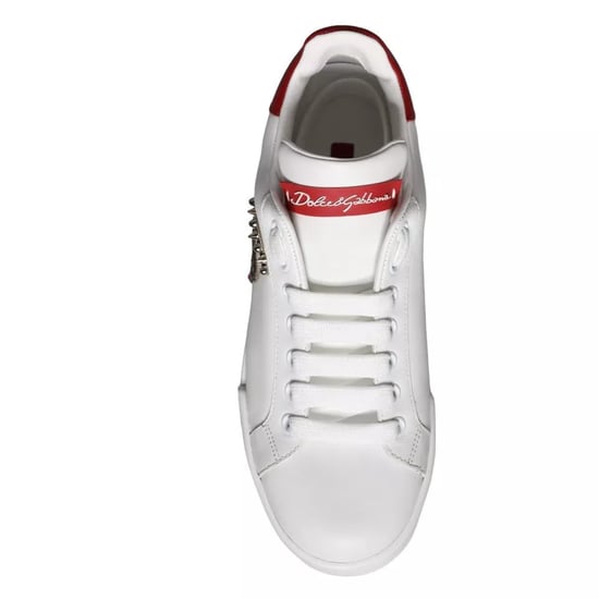 Dolce & Gabbana Witte Patch Kalfsleer Nappa Portofino Sneakers Schoenen - Image 6