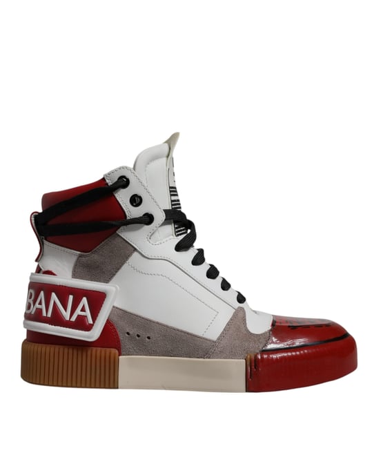 Dolce & Gabbana Multicolor Leren Hoge Sneakers Schoenen - Image 1