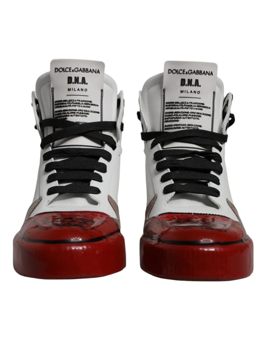 Dolce & Gabbana Multicolor Leren Hoge Sneakers Schoenen - Image 2