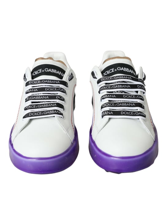 Dolce & Gabbana Witte Leren Portofino Lage Sneakers Schoenen - Image 2