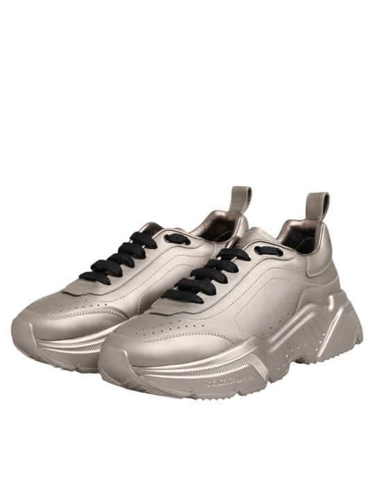 Dolce & Gabbana Zilveren DAYMASTER Leren Sneakers Voor Heren - Image 4