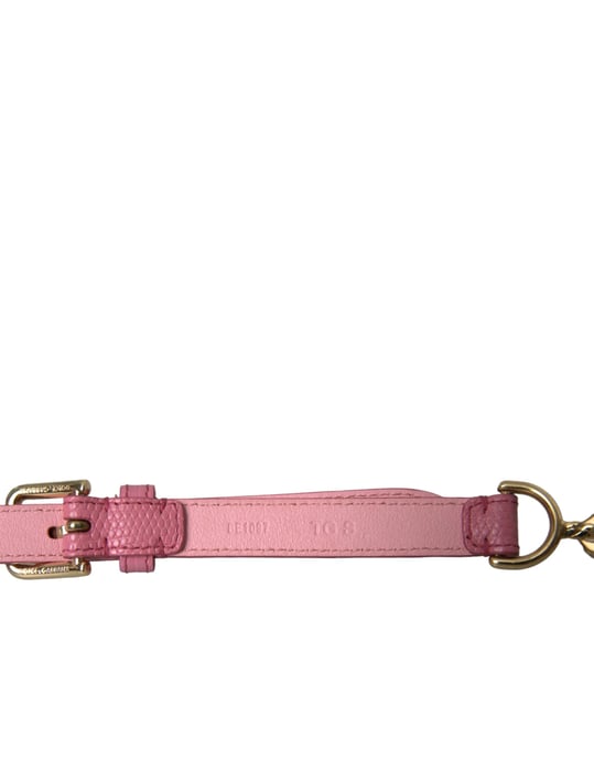Dolce & Gabbana Roze Leren Crystal Ketting Versierde Ceintuur - Image 4