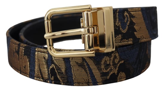 Dolce & Gabbana Multikleur Jacquard Lederen Logo Gespriemg - Image 3