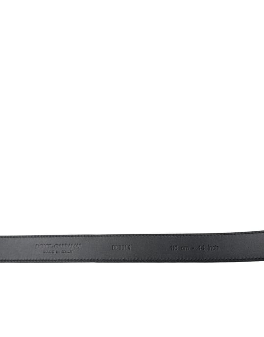 Dolce & Gabbana Zwarte Suède Leren Gouden Metalen Gesp Riem - Image 3
