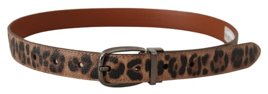 Dolce & Gabbana Bruine Luipaard Geïmpregneerde Leren Gesp Ceintuur - Image 3