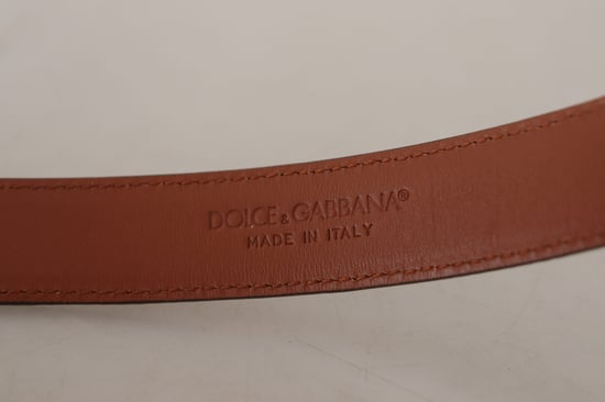 Dolce & Gabbana Bruine Luipaard Geïmpregneerde Leren Gesp Ceintuur - Image 5