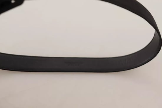 Dolce & Gabbana Zwarte Velours Leren Logo Riem met Gesp - Image 5