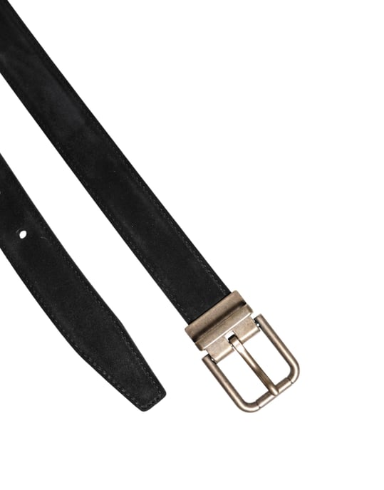 Dolce & Gabbana Zwart Kalfskleren Classic Metalen Gesp Riem - Image 6