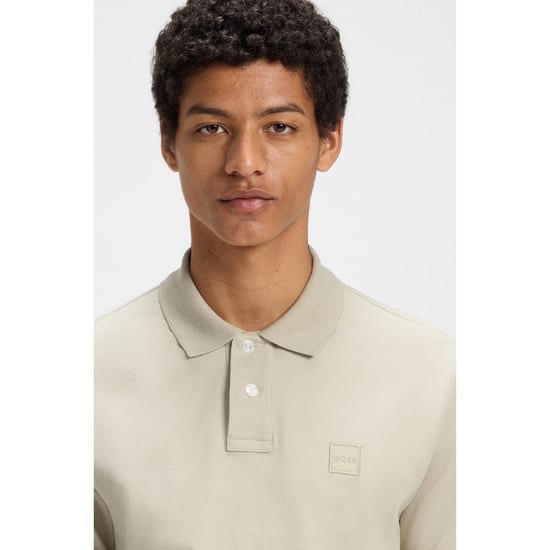 Herenpolo Boss Passenger Slim Fit in beige - Image 5