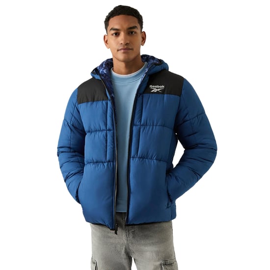Reebok Heren Kleurblok Reversible Puffer Jacket (Blauw) - Image 1
