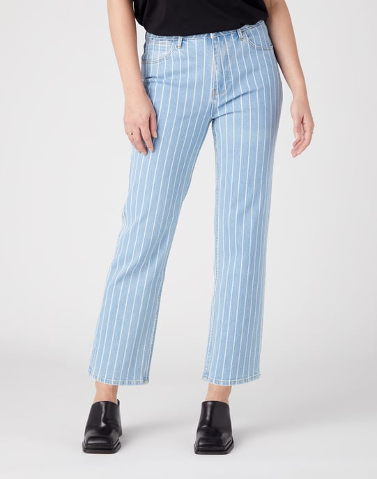 Wrangler Straight Croptone Stripe Jeans - Image 3