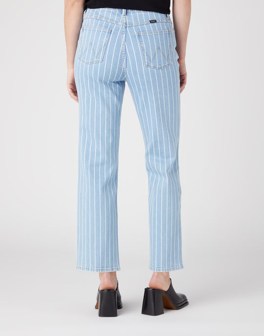 Wrangler Straight Croptone Stripe Jeans - Image 5