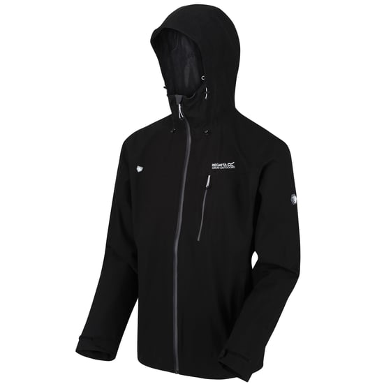 Regatta Heren Birchdale Waterdicht Hooded Jacket (Zwart/Magneet) - Image 3