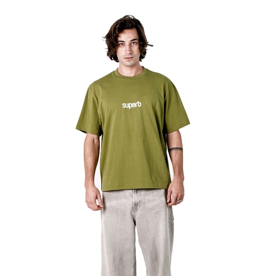 Heren Oversized Katoenen Korte Mouwen T-Shirt Little Core Puffy SPRB3500 - Image 1