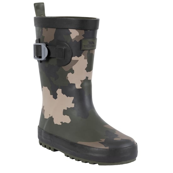 Trespass Kinder/Kinder Puddle Wellington Laarzen (Camo groen/bruin/zwart) - Image 1