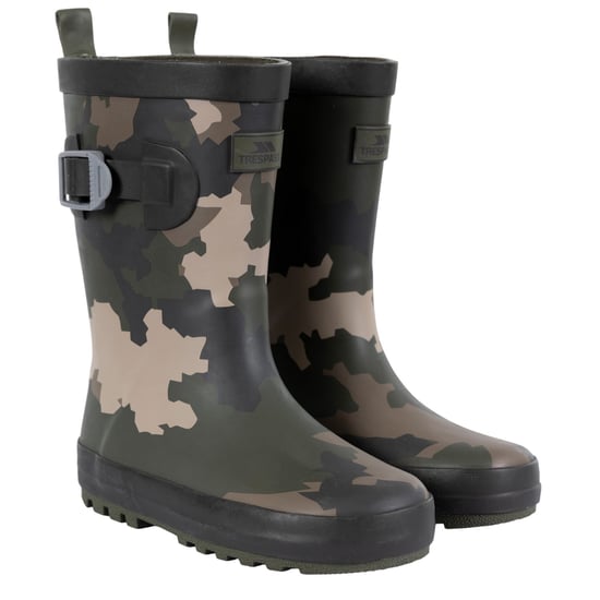 Trespass Kinder/Kinder Puddle Wellington Laarzen (Camo groen/bruin/zwart) - Image 5