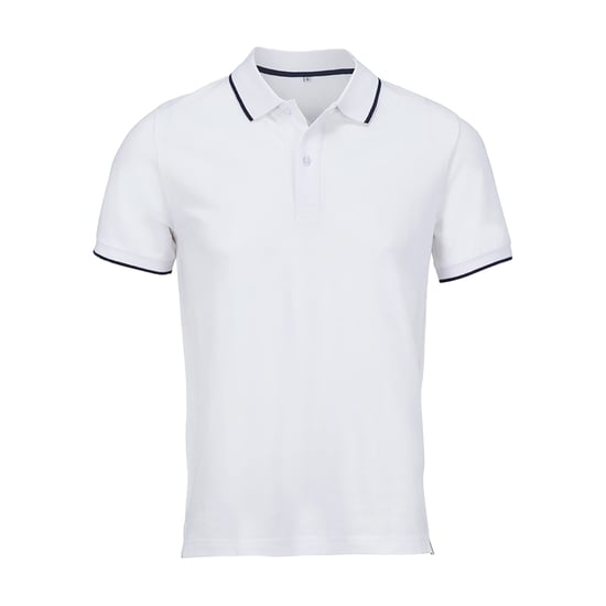 SOLS Unisex Volwassen Palermo Polo Shirt (Wit/Frans Marineblauw) - Image 1