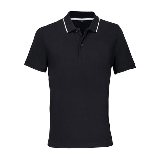 SOLS Unisex Volwassen Palermo Polo Shirt (Zwart/Wit) - Image 1