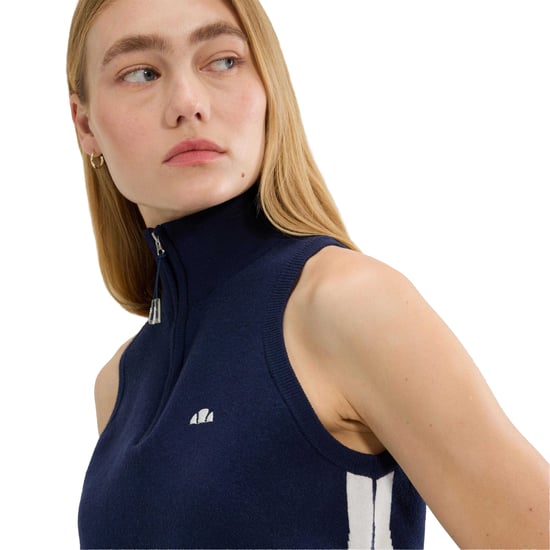 Ellesse Dames/Dames Surista Quarter Zip Top (Marine) - Image 3