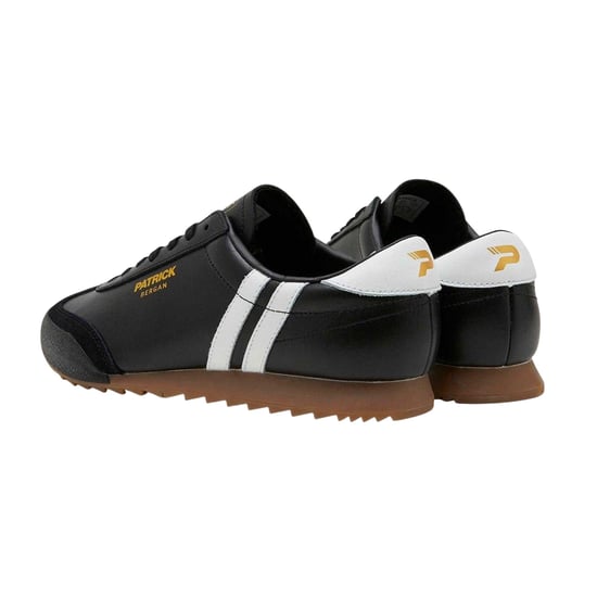 Patrick Mens Bergan Leren Sneakers (Zwart/Wit) - Image 2