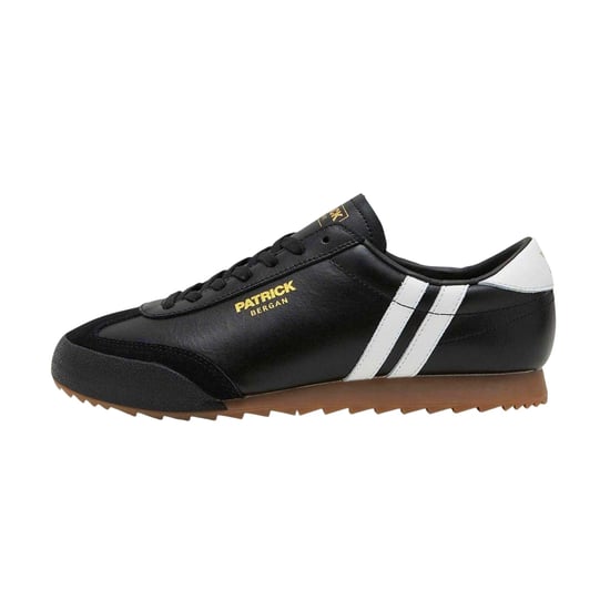 Patrick Mens Bergan Leren Sneakers (Zwart/Wit) - Image 3