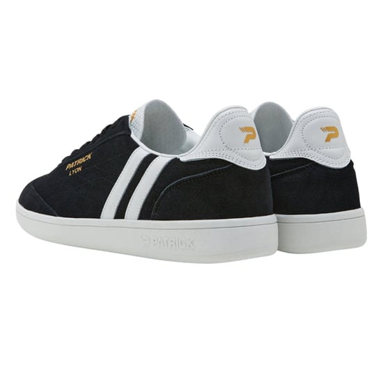 Patrick Mens Lyon Suede Cupsole Sneakers (Zwart/Wit) - Image 2