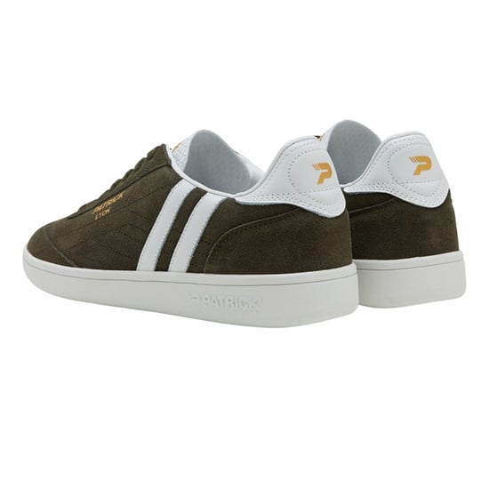 Patrick Mens Lyon Suède Cupsole Sneakers (Olijf/Wit) - Image 2