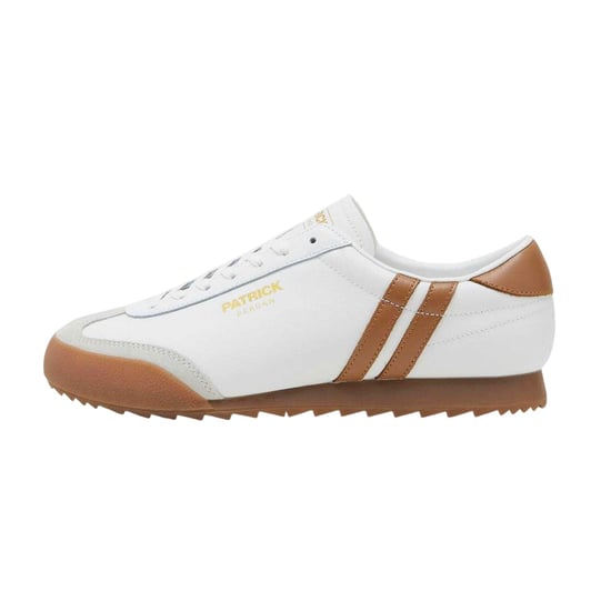 Patrick Mens Bergan Leren Sneakers (Wit/Tanis) - Image 3