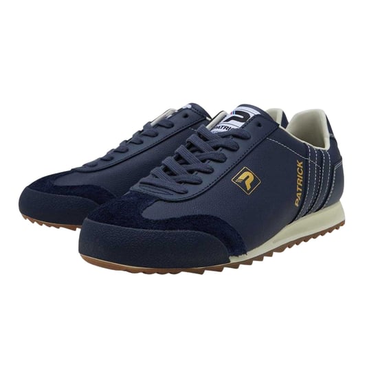 Patrick Mens Liverpool Leren Sneakers (Marineblauw/Off White) - Image 1