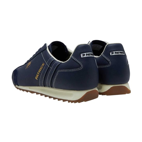 Patrick Mens Liverpool Leren Sneakers (Marineblauw/Off White) - Image 2