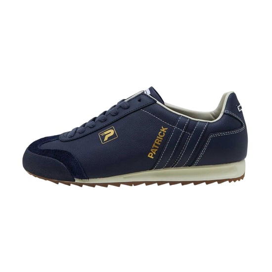 Patrick Mens Liverpool Leren Sneakers (Marineblauw/Off White) - Image 3