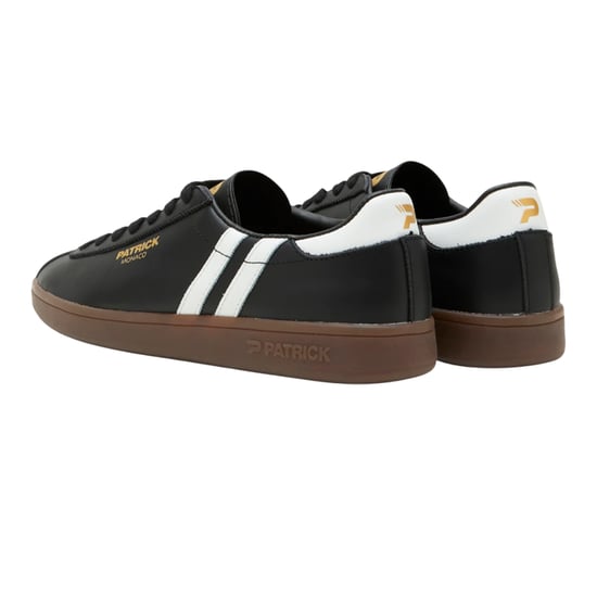 Patrick Mens Monaco Suède Cupsole Sneakers (Zwart/Wit/Donkergum) - Image 2